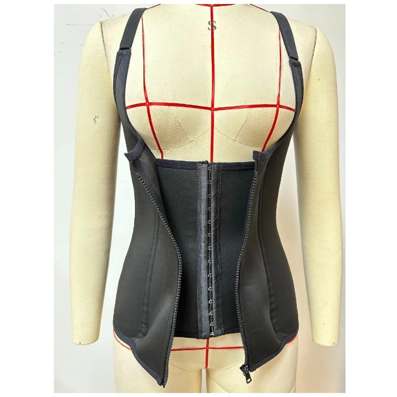 Women High Elastic Waist Trainer Zipper Button Tummy Control Shaping Corset
