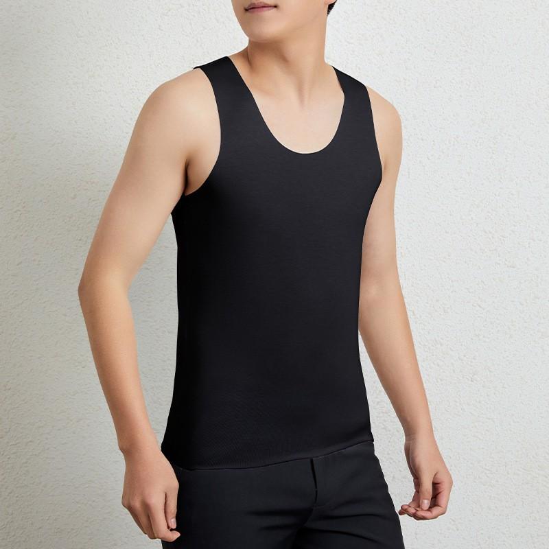 Herren Nahtloses Tanktop Fitnessstudio Workout Basisschicht Ärmellos Unterhemd