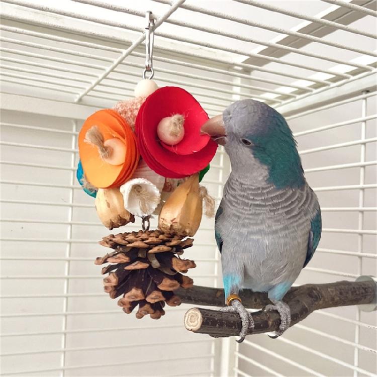 Small Bird Chew Resistances Beaks Grinding Toy Parakeets Chew Molar Hangable Toy