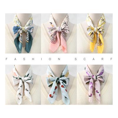 Women'S New Fashionable Atmosphere Simulation Silk Scarf Neck Protection Scarf Spring Summer Autumn Square Scarf
