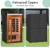 Outdoor Sauna Cover Waterproof Dustproof Rain Protection 600D Oxford Cloth Black 210x210x180cm