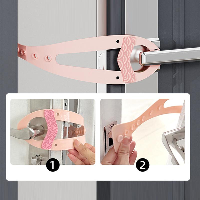 Cat Door Holder Latch Adjustable Dog Door Stopper Elastic Gate Lock Flex Latch Strap Keep Dog Out From Entering Pet Gate Supply