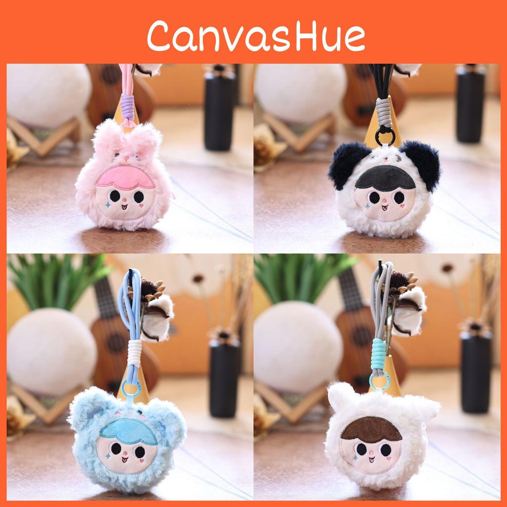 V3 Baby Three Plush Keychain Cute Cartoon Keyring Giftgiving Decoration Doll