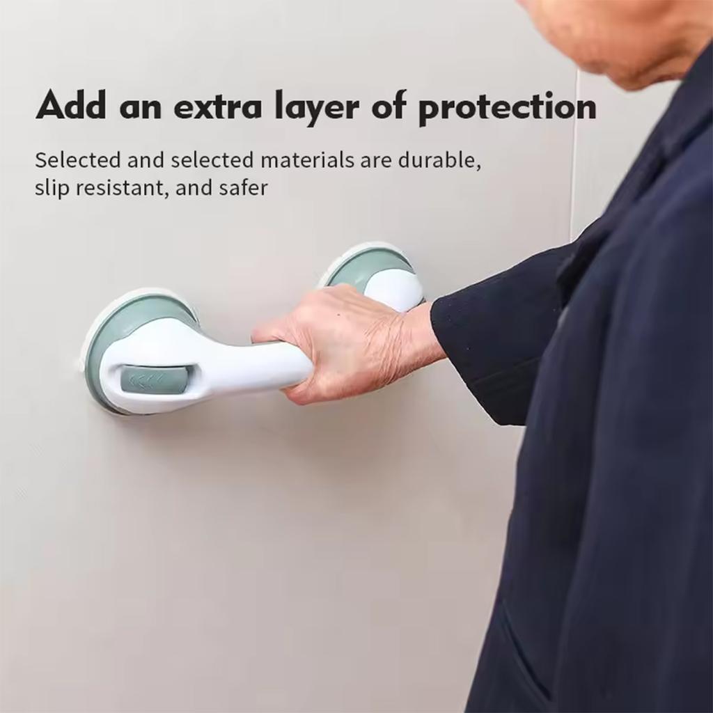 Nail-free suction cup handrail suction wall glass door handle bathtub shower handle handrail disabled elderly safety handle