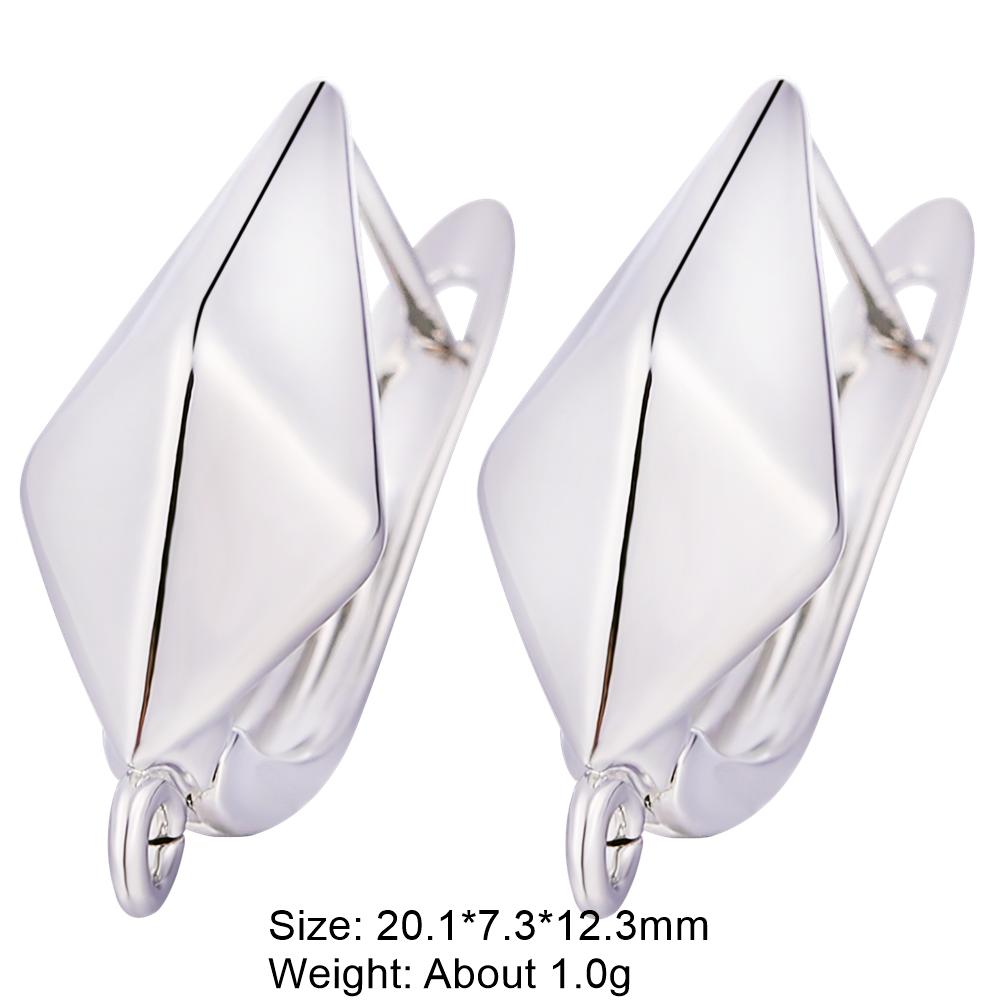 Juya Women Earrings Accessories 4 8Pcs/Lot Gold Silver Plated Shvenzy Ear Wire Fixture Fastener Bale DIY Earring Hooks Clasp