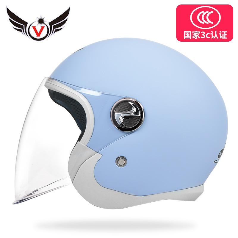 New Electric Vehicle Motorcycle Men's and Women's Helmets Four Seasons Universal 3/4 Helmet Tram Windproof AD Thermal Helmet