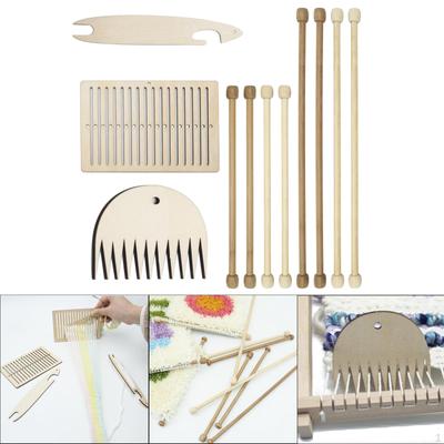 Traditionelles Webstuhl-Set aus Holz, Kunsthandwerk, langlebig, Stricken, Geschenk, DIY-Wandteppich-Webstühle für