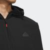 adidas Lightweight Solid Color Hoodie Jacket for Men, Black