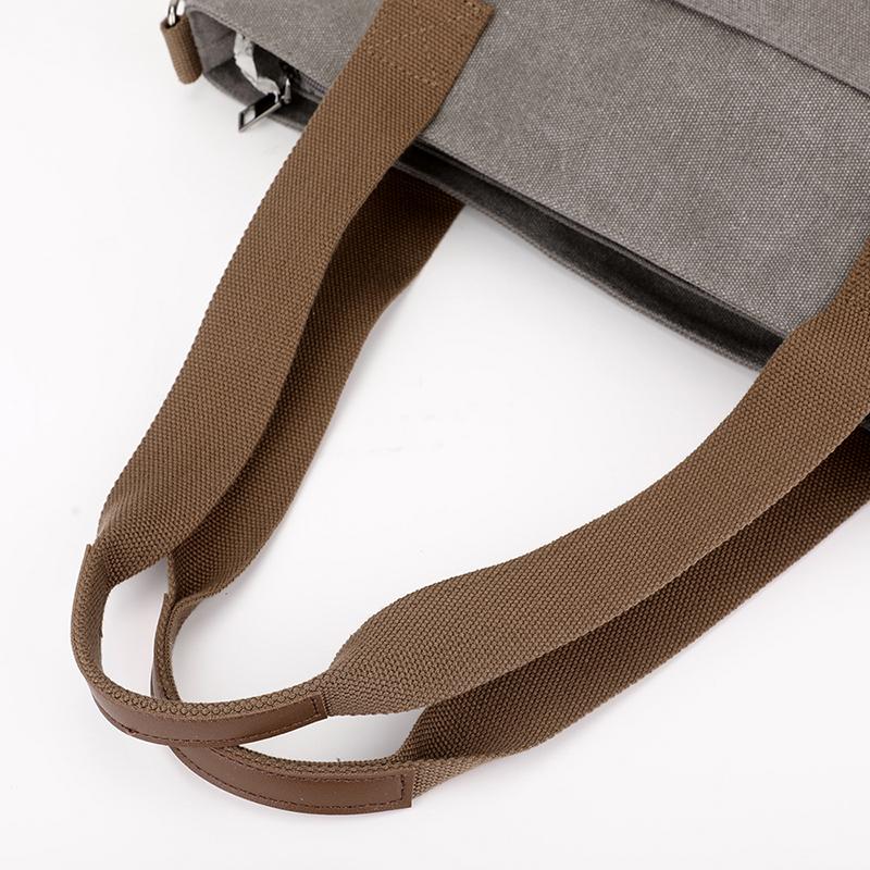 Shoulder Bag Tote Bag Women Solid Color Canvas Bag