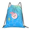 Custom M-Melodies Drawstring Bags Men Women Lightweight Rabbit Anime Sports Gym Storage Backpack