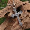 Geometric Retro Cross Necklace Electroplated Finish Unisex Fashion Accessory