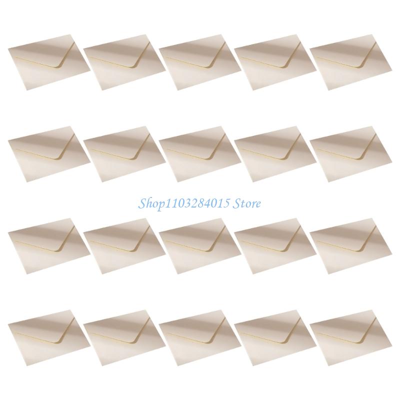 R6FF 20 Stück Vintage-Umschläge 10,2 x 7 cm Kleine Faltumschläge Einladungsumschlag