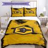Wolves Football Club Emblem Printed Pattern Duvet Cover Set – Includes 1 Duvet Cover and 2 Matching Pillowcases Bedroom Decor Christmas Gifts