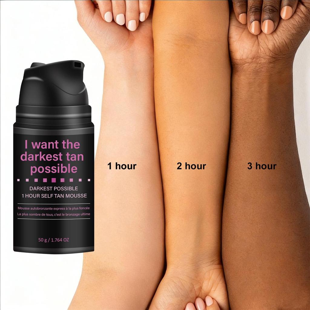 Self Tan Mousse-Moisturizing Skin-Lightweight & Non Sticky & Dries Quickly-Suitable For All Skin Types, 50g