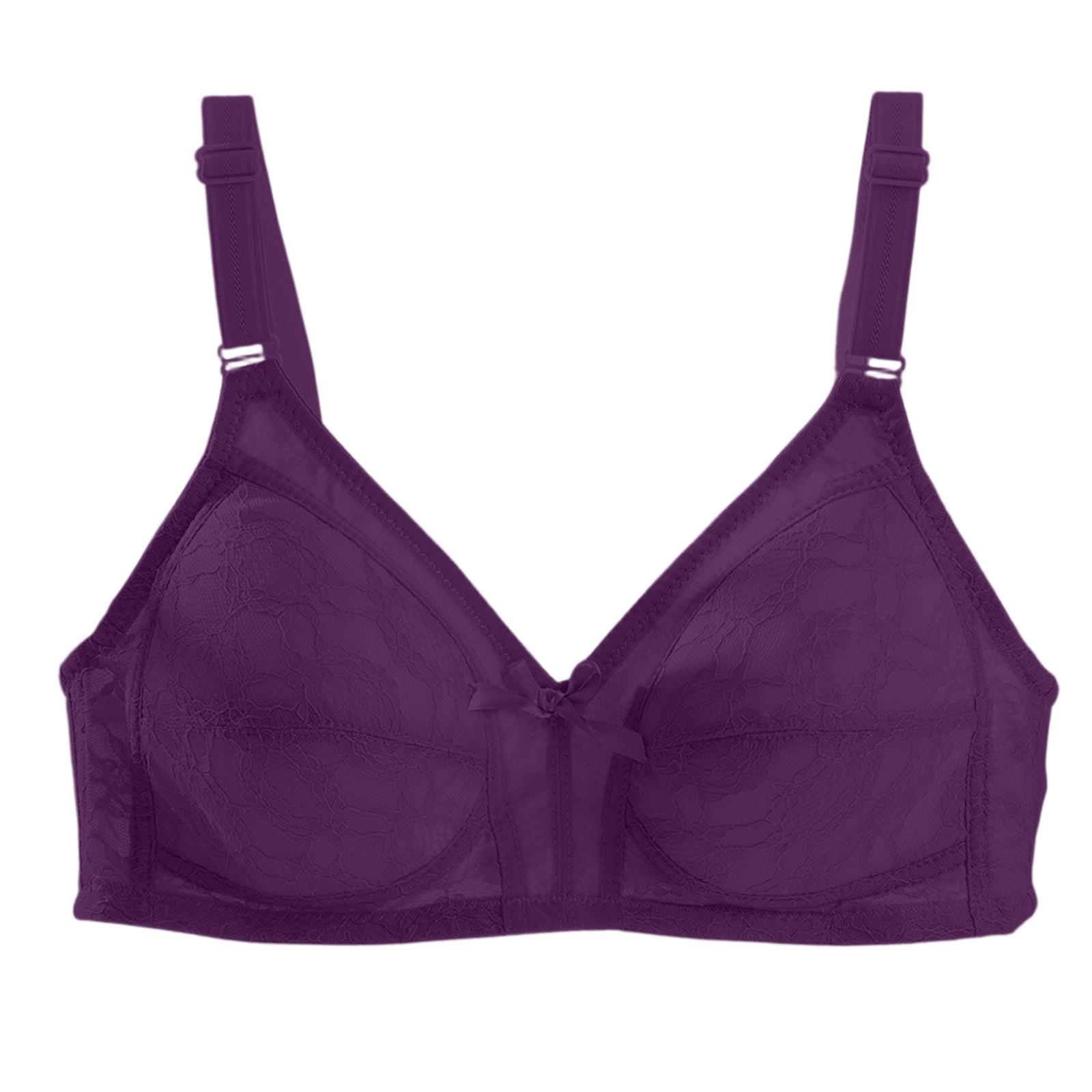 Женское Кружевное Белье Большого Размера Бюстгальтер Сексуальный И Удобный Регулируемый Бюстгальтер 34 фиолетовый