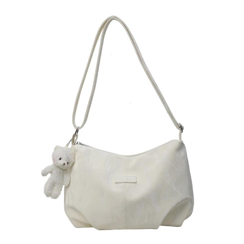 New versatile elegant simple high-end tote bag  soft light leather  large capacity crossbody tote bag