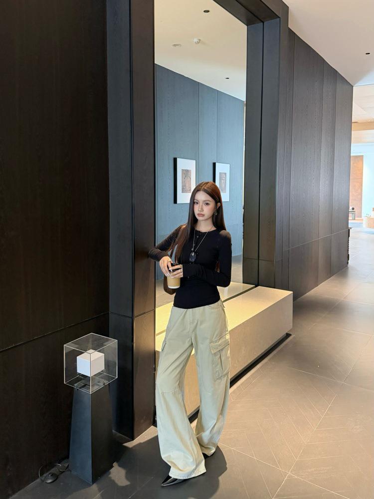 

11KN Unisex Retro Scimitar Work Pants: Deconstructed Loose Fit, Multi-Pocket, Vintage Style Extra Extra Large легкие хаки