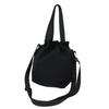 Drawstring Shoulder Bag Black Journey Snoopy