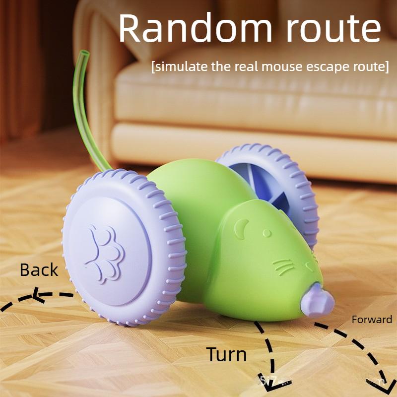 Haustierspielzeug selbst-hi, gelangweiltes Mausauto, Laser-Teaser-Katzenstab, Katzenspielzeug Teaser Katze Rennsportwagen
