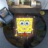SpongeBob SquarePants2 Round Area Rug,Carpet Rug for Living Room Bedroom Sofa Playroom Decor,Non-slip Floor Mat