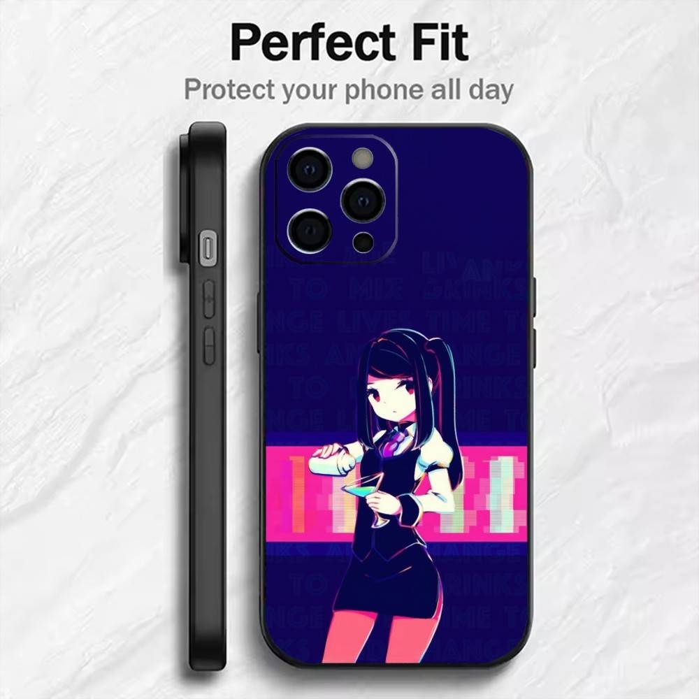 

Jill from Va-11 Hall-A Phone Case For iPhone17,16,15,14,13,12 Plus,Max Soft Silicone Black Cover iPhone12PRO
