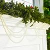 Classy Indoor Decorative Garlands Christmas Faux Pearl Garland, Multi-Strand Beaded Swag Hanging Banner, Chain Crystal Bead Strands for Holiday Mantel