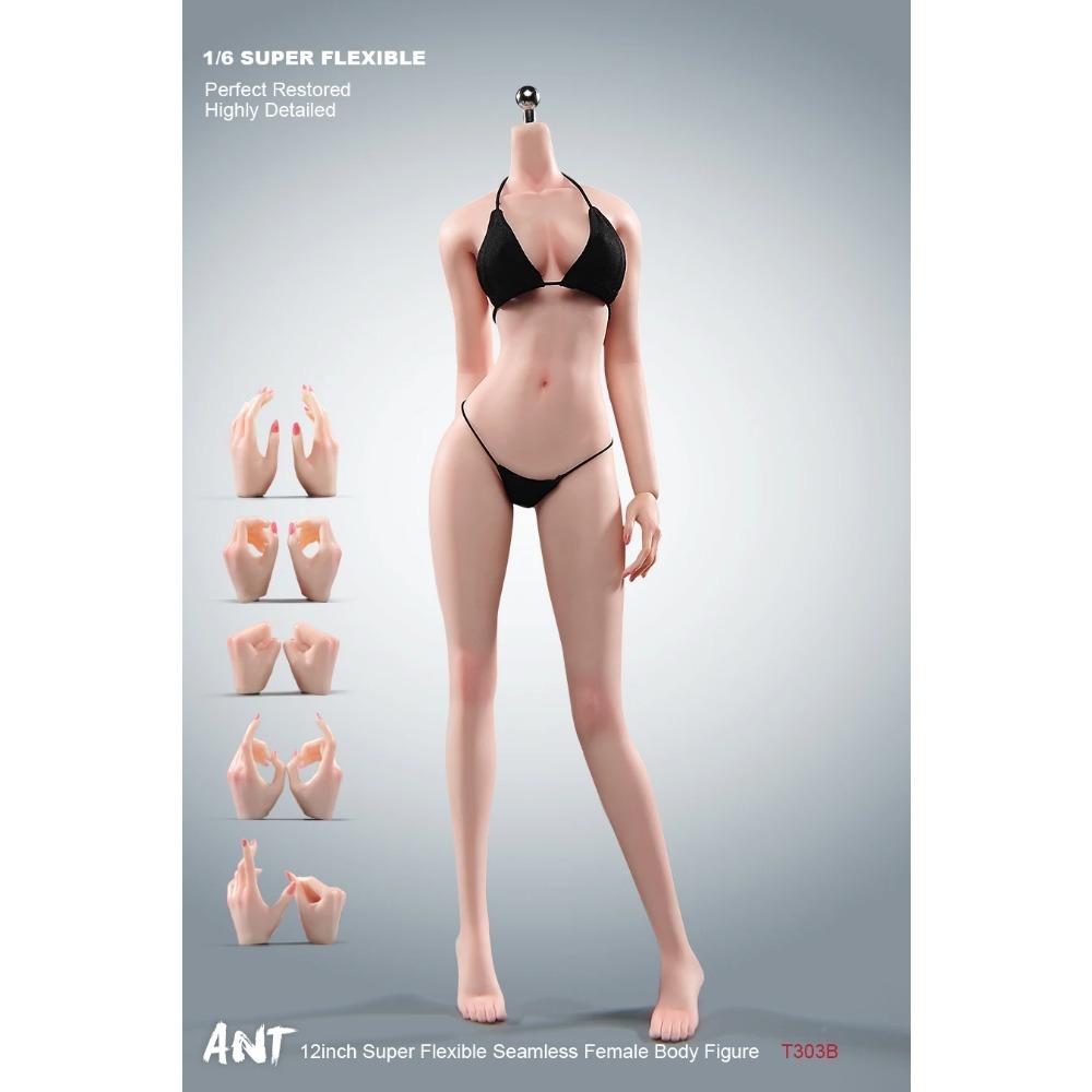 ANT T303 1/6 Scale Big Breast Makeup Physiological Details Super Flexible Female Seamless Body 12'' Soldier Action Figure Dolls