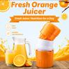 Citrus Orange Squeezer Manual Lid Rotation Press Reamer for Lemon Lime Grapefruit with Strainer and Container 2 Cups Child