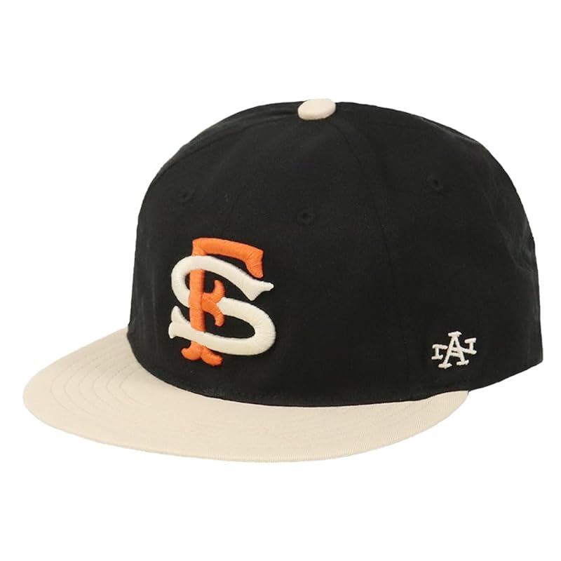 

[American Needle] american needle cap men s hat linen MiLB hemp 6 panels baseball reprint two tone color leather belt san francisco seals Black x
