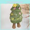 Cute Green Expression Christmas Tree Plush Keychain Decor For Festive Celebrations