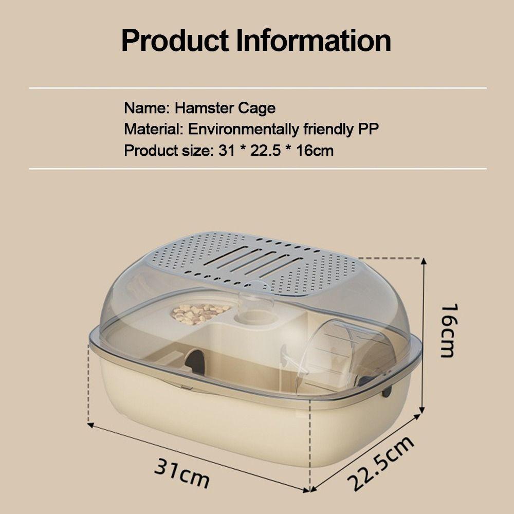 Convenient Large Space Hamster Cage Breathable Ventilation Small Animal Carrying Cage Easy Clean Sturdy Pet House