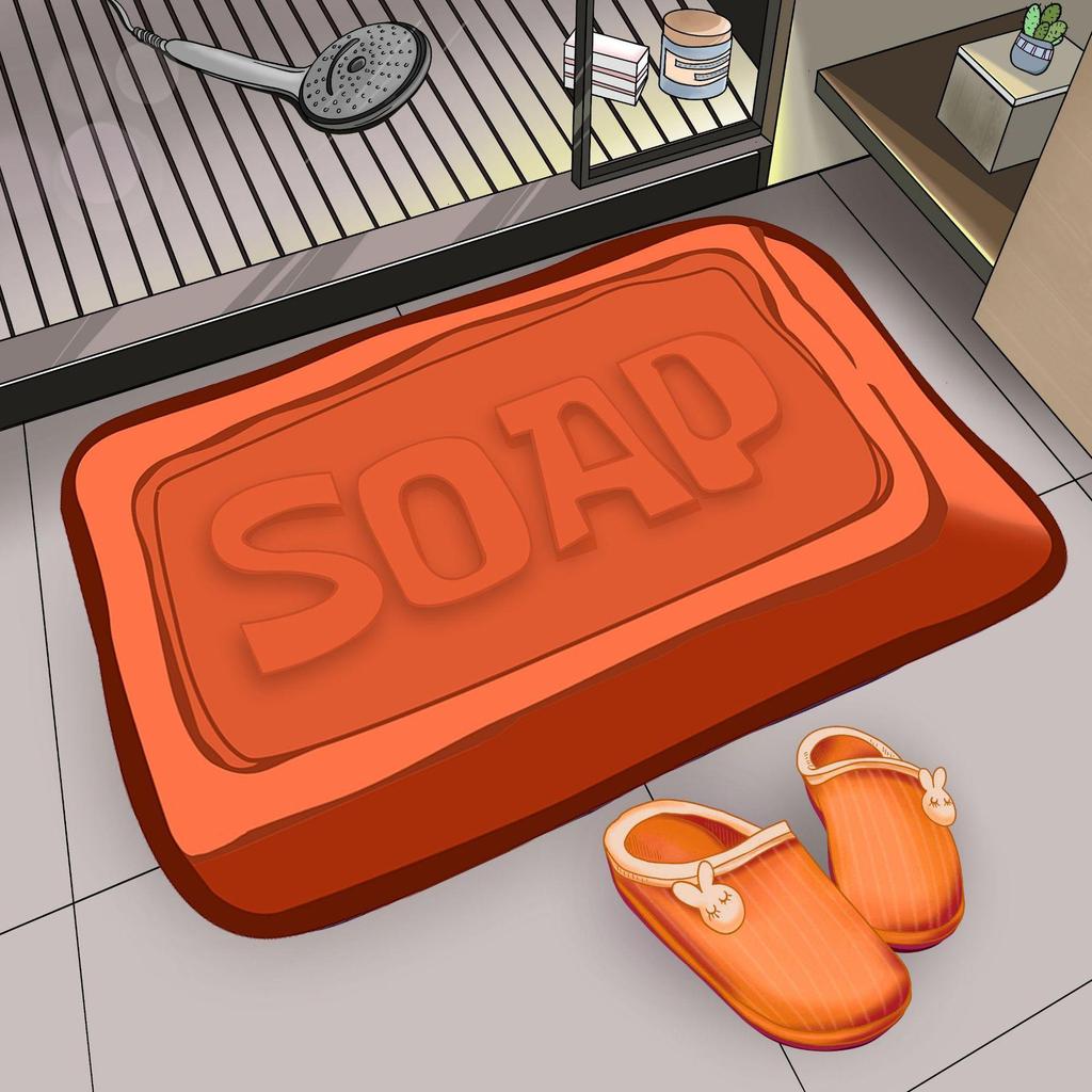 Small Fresh 3D Visual Diatom Mud Floor Mat Household Bathroom