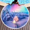 Beautiful Aurora Round Beach Towel with Tassels,Sand Free Quick Dry Circle Beach Blanket Roundie Yoga Meditation Mat Picnic Rug