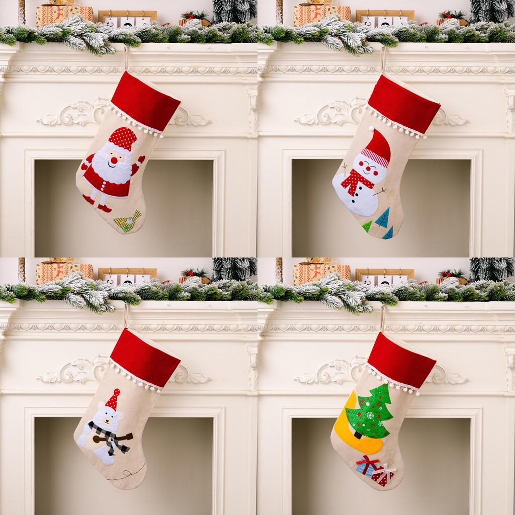 Adorable Stocking Christmas Featuring Santa Snowman Bear And Tree Designs For Kids Adults And