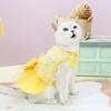 Soft Summer Pet Princess Skirt Sweet Dog Vest Harness Cat Apparel Dog Dress  Spring