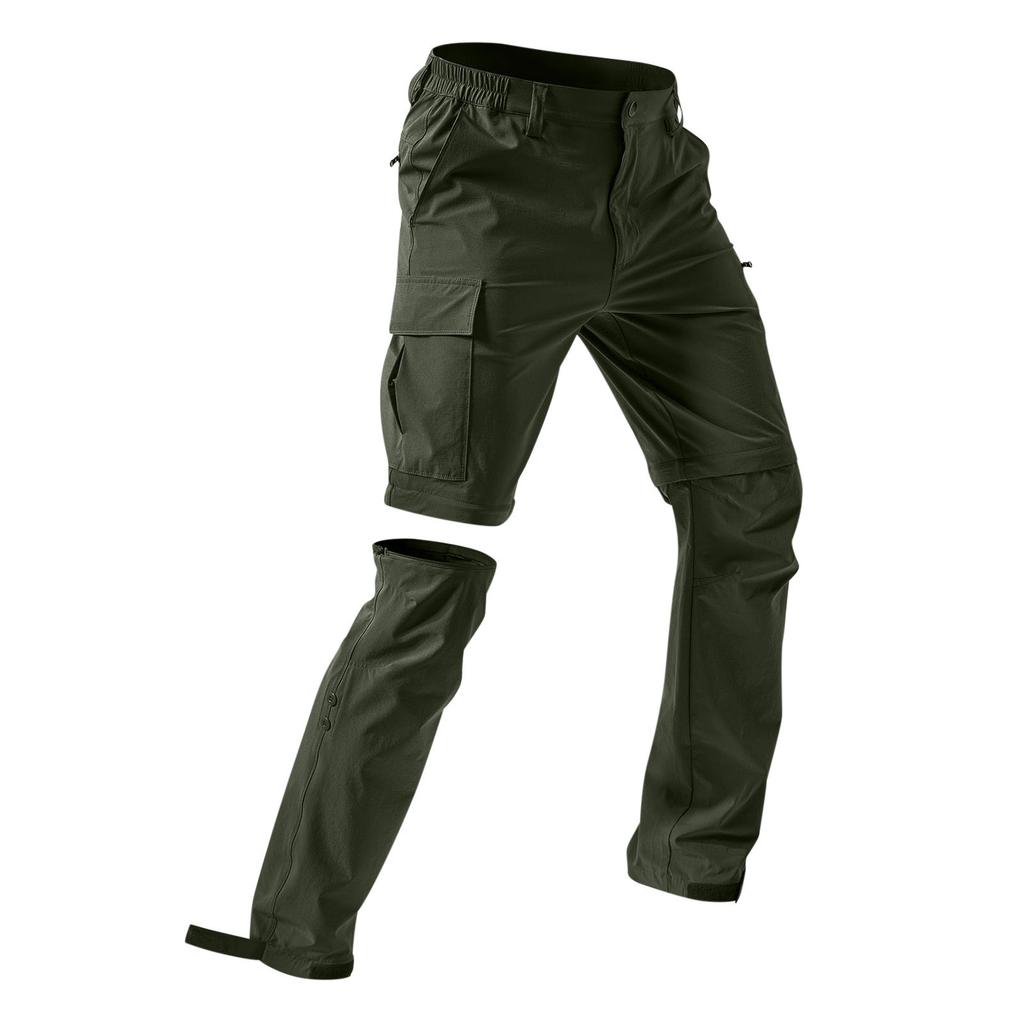 Detachable Sports and Casual Multi-pocket Work Trousers; Loose-fitting Outdoor Casual Trousers