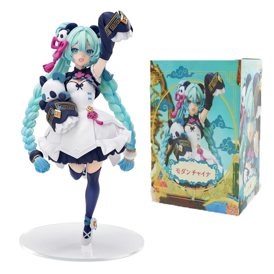 Anime Hatsune Miku doll model cartoon cute tabletop decoration China Style Panda decoration cute holiday gift