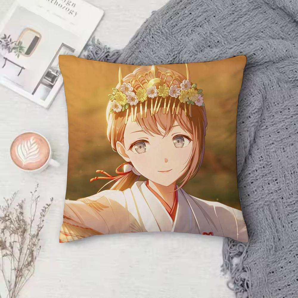 Project SEKAI Minori Hanasato Pillow Case Pattern Printed Pillowcase For Living Room Sofa Cushion Cover
