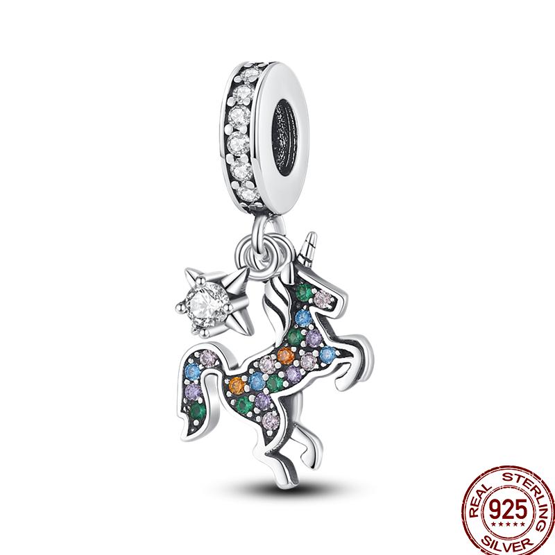 New Copper Black Cat Unicorn Pet Animal Series Beads Suitable For 3Mm Original Bracelet Diy Gift