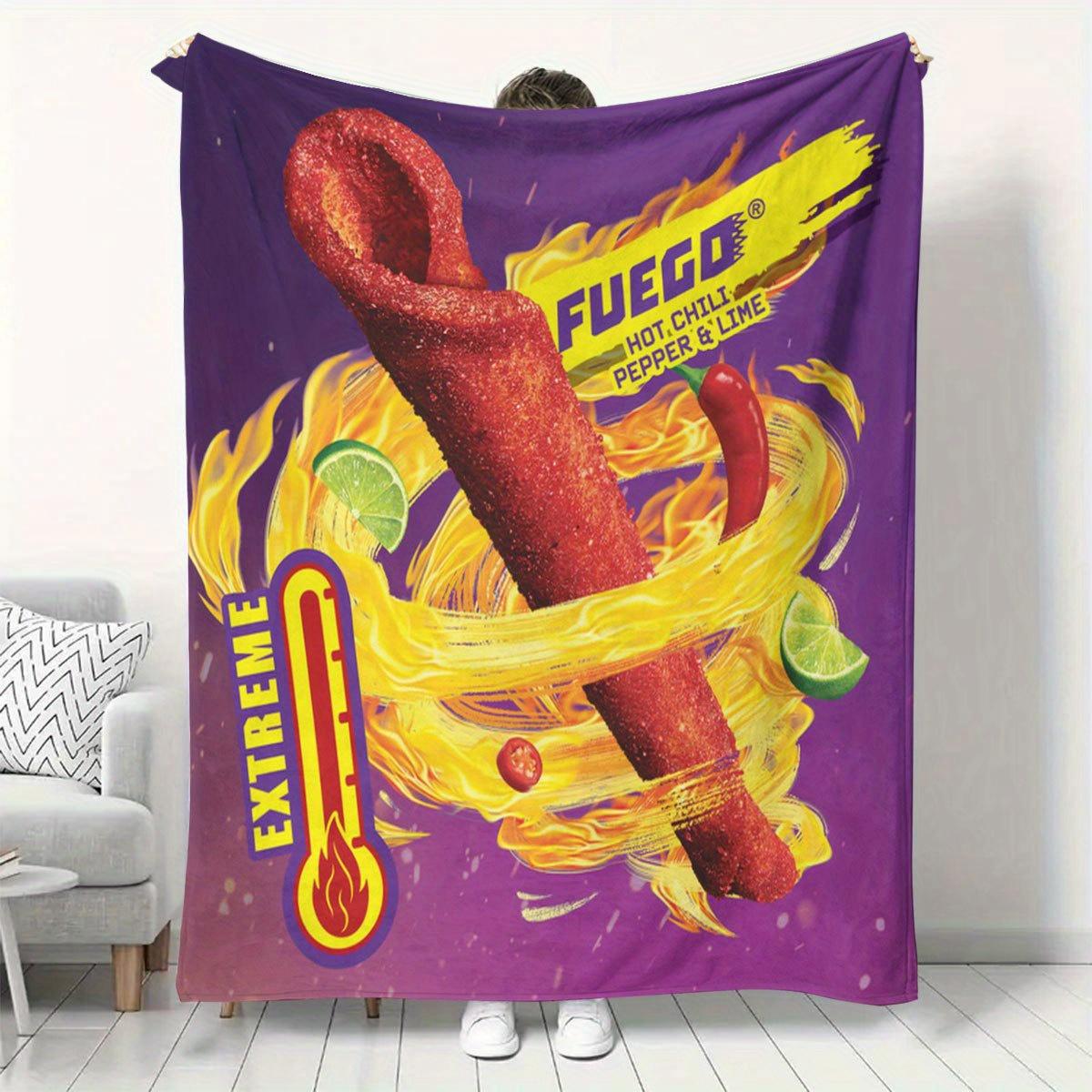 

Snack-shaped printed blanket, soft and suitable for all seasons, perfect for home decoration, camping, traveling and office use. 75x90cm