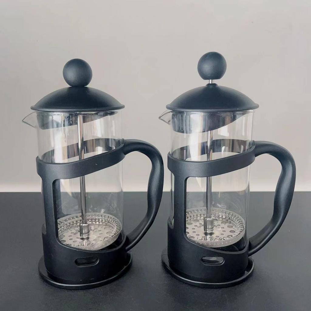 Heat-Resistant French Press Coffee & Tea Maker with Bamboo Handle and Stainless Steel Filter