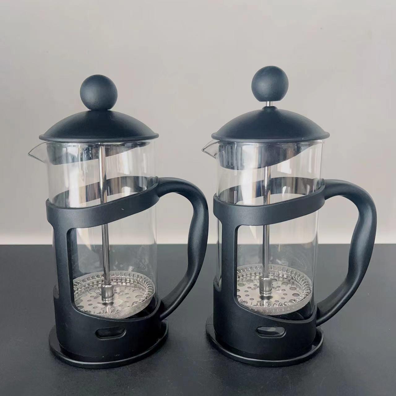 Heat-Resistant French Press Coffee & Tea Maker with Bamboo Handle and Stainless Steel Filter 350ml