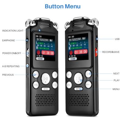 8GB Voice Recorder Noise Cancelling O Recorder Double Microphone for HD Voice Activated