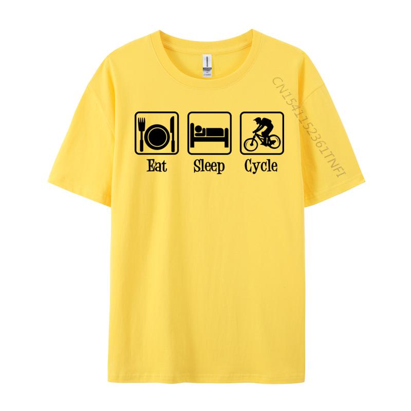 Eat Sleep Cycle Tshirt Design Tops Shirt Cute ONeck Printing 100 Cotton Mens T Shirts Printed Drop Shipping