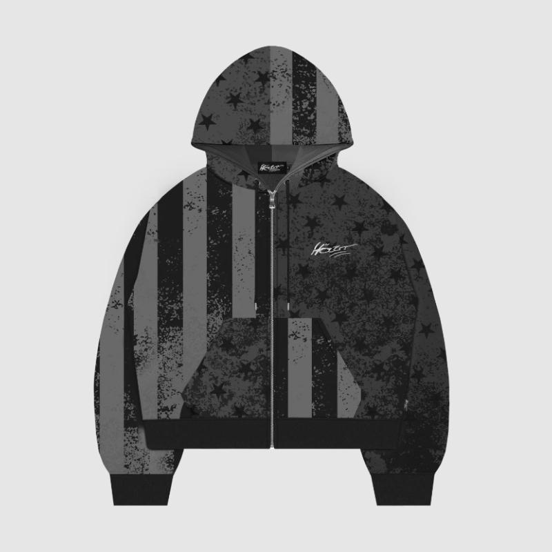 

Европейский и американский повседневный y2k ретро свободный трендовый худи с капюшоном для пары с граффити S чёрный