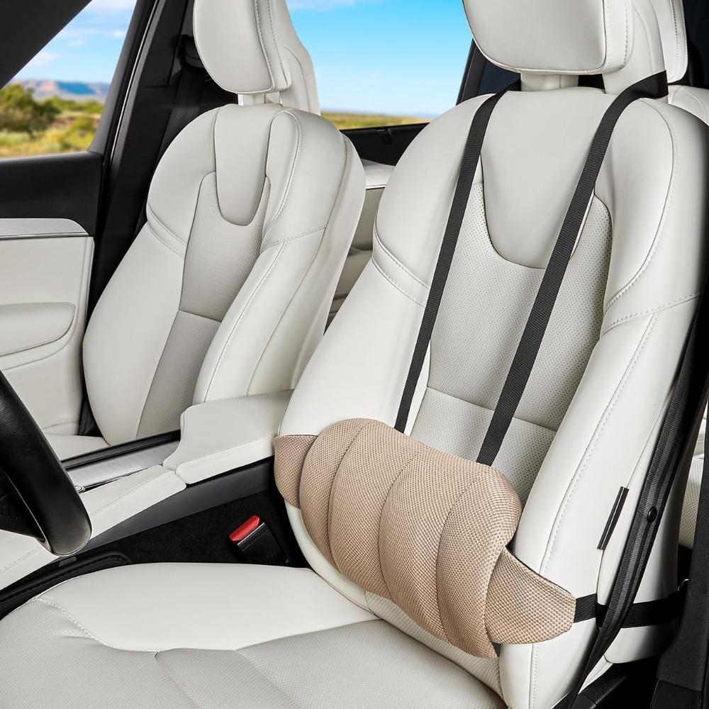 Ergonomic Car Lumbar Support Cushion Breathable Car Waist Pad Driving Lumbar Pillow Household Use
