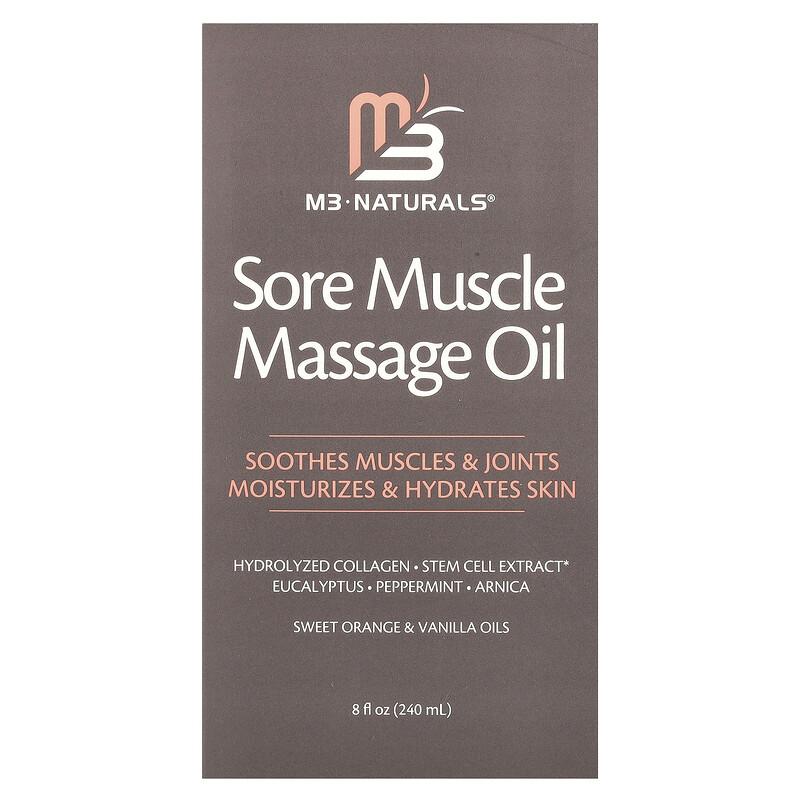 Sore Muscle Massage Oil, Sweet Orange & Vanilla, 8 fl oz (240 ml)