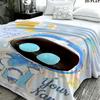 1PC ASTRO BOT Custom Name Patterned Flannel Blanket Suitable For All Seasons for Home Decor Warmth and Comfort Gifts Holiday Present