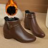 Retro Style Solid Color Elegant and Beautiful Fashion Short Boots,comfortable and Fashionable for All Seasons,versatile Short Boots,fashion Short Boot