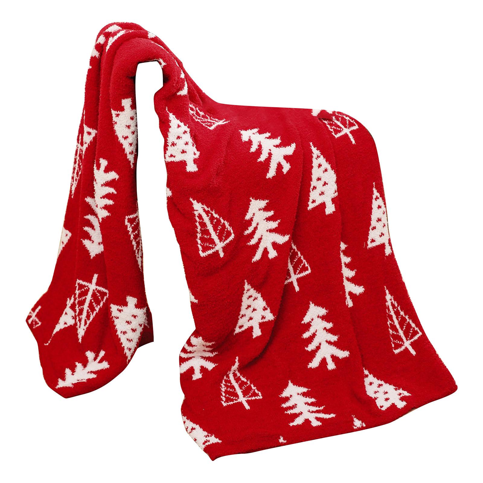 

Плед красное рождественское одеяло 50x60 дюймов, ультрамягкое уютное декоративное покрывало для дивана, софы и кровати на Рождество One Size